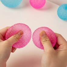 Handmade Squishy Ball, Maltose Grass Ball Mochi Texture Toy, Handcrafted Slow Rising Stress Ball, Finger Suction Decompression Fidget Toy - Pink - View 1