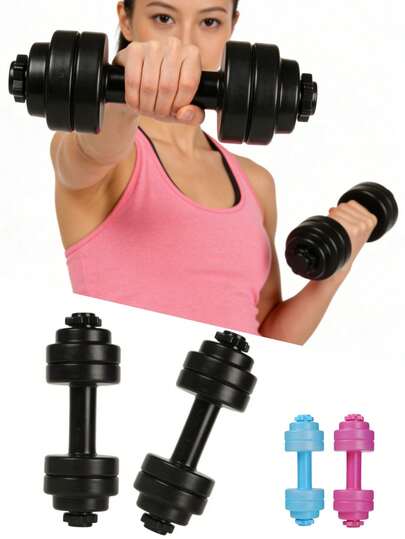 1 Pair Adjustable Water-Filled Dumbbells, Suitable For Fitness Strength Training, Shaping And Weightlifting, Applicable For Gym, Sports, Yoga