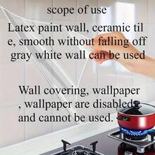 1 Roll Static Adsorption Wall Protection Film, Waterproof Wall Protection Film, Removable Anti Scratch Wall Static Protection Film, Suitable For Bedroom, Living Room, Home And Dormitory Decoration, High Temperature Resistance, Kitchen Accessories, Home Decor - Multicolor - View 8