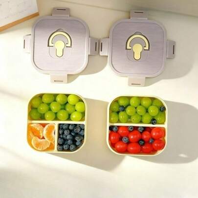 900/920 ml, 2/3 bölmeli, saplı, taşınabilir kare plastik yemek kutusu, mikrodalgada ısıtılabilir, sızdırmaz, meyve salatası ve yiyecek kabı, yeniden kullanılabilir, büyük kapasiteli, bölmeli bento kutusu, okulda, ofiste, açık hava kampında, piknikte, seyahatte ve okula dönüşte öğrenci ve yetişkin kullanımı için uygundur.