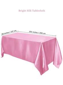 1PC Satin Tablecloth 102 X 58 Inch Overlay Satin Table Cover Rectangle Bright Silk Tablecloth Smooth Fabric Table Decoration For Wedding Banquet Party Events - Satin Tablecloth - View 11