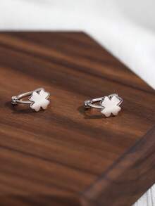 1 pieza Pendientes de plata de ley 925 con lazo y borla, elemento de caramelo, adecuados para uso diario de mujeres, regalo perfecto para novia, madre y hermana - soltero - Ver 6