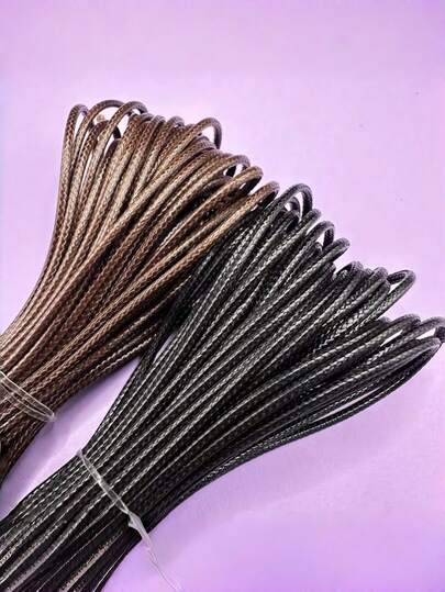 优质PU皮革蜡绳，适用于DIY珠宝制作 - 10码，0.5/0.8/1.0/1.5/2.0毫米，黑色、棕色和咖啡色 - 无弹性编织线，适用于项链、手链和工艺品项目