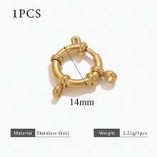 1 chiếc khóa lò xo nhiều kích cỡ bằng thép không gỉ 304 mạ vàng 18K, kiểu khóa thủy thủ, dùng để nối vòng cổ, làm trang sức thủ công, vòng tay, phụ kiện trang sức bằng thép không gỉ dành cho nữ. - khóa mùa xuân - Xem 11