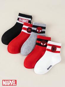 Marvel 5 pares de calcetines de tobillo estampados para niños, con licencia oficial - Multicolor - Ver 10