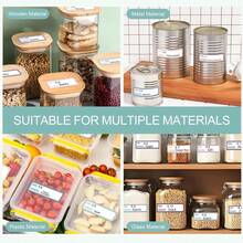 125 piezas de etiquetas grandes removibles para alimentos, pegatinas de fecha de congelador coloridas, pegatinas para alimentos impermeables y resistentes al aceite, fáciles de limpiar, pegatinas adhesivas de PVC para sellar, suministros para scrapbooking - Etiquetas de colores para alimentos - Ver 3