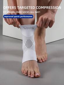 VBOSI 1 pieza Manga de compresión para el tobillo para hombres y mujeres - Transpirable, ligera y con ajuste de compresión para uso diario y deportivo - Multicolor - Ver 4