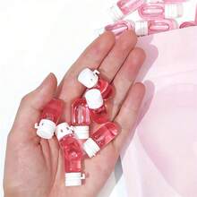 10个/套透明防漏旅行瓶，专为卸妆液和乳液设计，配有便携式可重复灌装泵和独立翻盖精华液容器，旅行瓶，旅行套装，旅行容器，香水，旅行必备品，容器，旅行配件，洗漱用品，便携式，可重复灌装，防漏，套装，泵/分配器，收纳，整理，化妆品，洗发水，乳液，玻璃，迷你，空瓶，透明，可重复灌装 - 彩色 - 查看 4