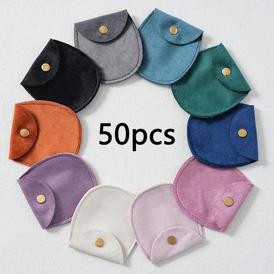 1个/10个/50个装 天鹅绒礼品袋,珠宝包装袋,珠宝礼品袋,婚礼生日糖果袋,耳环手链项链收纳袋,派对节日礼品包装袋 - Bag - 查看 1