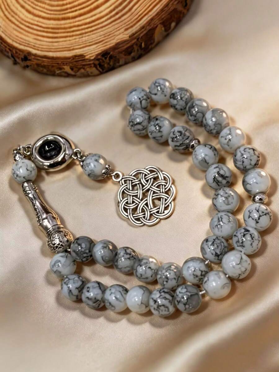 33pcs Ombre Muslim Prayer Beads Tasbih, Islamic Daily Prayer Rosary, Unisex Arabic Style Bracelet