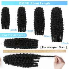 Tóc móc sợi tự nhiên 120g, kiểu xoăn nhẹ , tóc nối thật 100%, không lộ viền, đã được tách sẵn, không thắt nút, dài 20 inch, màu đen tự nhiên. - Natural Black - Xem 8
