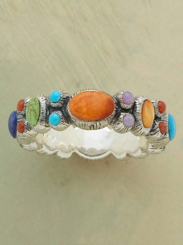 Vintage Bohemian Silver Ring, Suitable For Women's Party And Wedding Jewelry