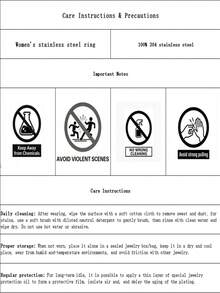 YUZENG V形和心形镂空叠戴戒指 - 銀色 - 查看 6