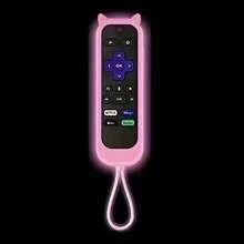 1 Funda de silicona para control remoto, compatible con controles remotos de TV, un soporte para control remoto con función de luz nocturna, adecuado para Streaming Sticks 4K, Express 4K+, Premiere, Streambar, control remoto simple/control remoto de voz (con protección de cuerda), disponible en estilos como Gantlin, Puppy, Carnival, etc., funda universal de silicona para control remoto con forma de orejas de gato, funda de control remoto con orejas de gato luminosas, protección antideslizante - multicolor - Ver 12