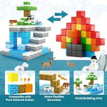 384/680pcs Magnetic Building Blocks STEM Sensory Toy Magnetic Construction Toy Magnetic Blocks World Ice And Snow Magnetic Series Building Blocks Toy Set STEM Education Sensory Training STEM Magnetic Blocks Sensory Toy Halloween Birthday Gift - Multicolor - View 3