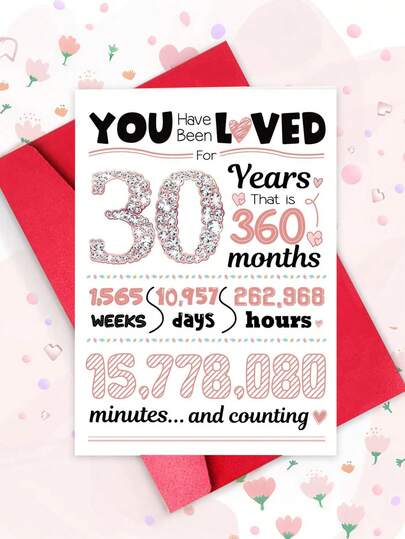 1 thiệp sinh nhật lần thứ 30, đồ trang trí sinh nhật lần thứ 30 cho nữ, quà sinh nhật lần thứ 30 cho người yêu, quà sinh nhật lần thứ 30 hài hước cho chị gái/bạn bè, thiệp sinh nhật tự làm, thích hợp cho kỷ niệm, tiệc sinh nhật, tiệc độc thân.