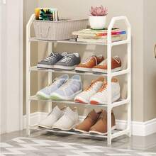 1pc 4-Tier Shoe Rack Storage Shelf - Freestanding Shoe Cabinet, Suitable For Wardrobe, Entryway And Hallway - Easy To Install Space-Saving - Home Storage Rack, Dorm Room Space-Saving Storage Shelf - Multicolor - View 14