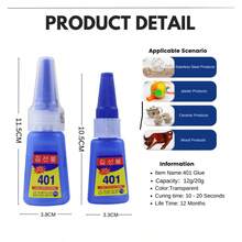 401 Glue - Quick Drying, No Heating Required, Suitable For Jewelry, Plastic, Faux Leather And Metal - Strong Adhesive Glue, Applicable For DIY Crafts, Shoe Repair, Rings, Hair Clips And Earrings | Transparent Label Design | Includes Precision Dropper, Versatile And Easy To Use, Super Strength Shoe Glue - Transparent - View 7