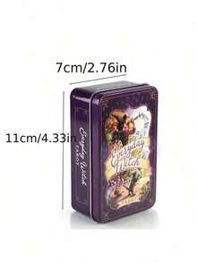 78张塔罗牌套装，每日女巫塔罗牌，占卜卡牌游戏，铁盒包装，烫金边指南，派对游戏，家庭聚会娱乐 - 彩色 - 查看 7