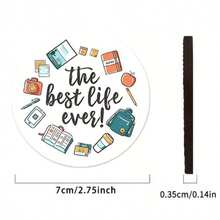 2 miếng lót ly ô tô - Thiết kế Best Life, lót ly chống thấm nước, bảo vệ và dễ dàng di chuyển. - trắng - Xem 2