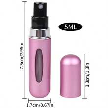 1/3/5pcs Portable Refillable Spray Bottles 5ml Travel Size Perfume Atomizer Set, Reusable Small Bottles, Travel Perfume Sprayer, Fragrance Mist Bottle, Mini Portable For Business Trip, Vacation, Outdoor Activities - 5ml - View 2
