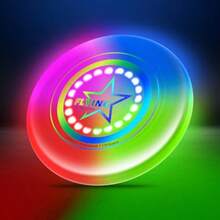 Juguetes de Disco Volador led para niños Adultos Recargable 175g 4 Brillo 7 Modos de Colores Modos Inteligentes Anillo Volador Cesta de Pascua Relleno para niños niñas - como en la foto - Ver 8