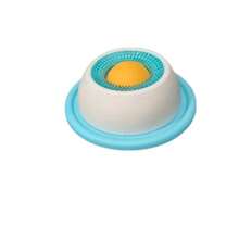 1pc Pet Licking Mat Yogurt Licking Plate, Suitable For Dogs & Cats - Blue & White Interactive Snack Bowl, Promotes Dental Health And Mental Stimulation, Durable Plastic Material, Pet Licking Mat, Pet Snack Time, Interesting Pet Design, Smooth Surface - 200ML - View 8