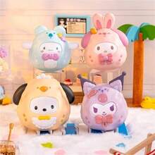 SANRIO 盲盒 - 官方授权可爱收藏桌面摆件，拥有栩栩如生的眼睛和表情，柔和的马卡龙配色（粉色、黄色） - 采用耐用PVC材质，适合家居/办公装饰 - 粉丝最佳礼物 - 随机角色 - 彩色 - 查看 2