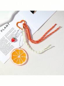 Girl's Lemon Slice Backpack Pendant Ins Style Fashion DIY Hanging Accessory Cute Small Fresh Bag Charm Gift - Orange - View 4