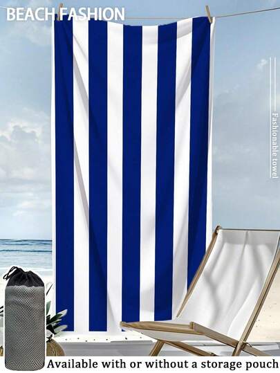 Khăn tắm biển [Siêu mềm, nhanh khô 250gsm] | Có các kích thước 70*140cm/90*180cm | Họa tiết sọc nhiều màu, sọc đen trắng | Khăn tắm biển di động thấm hút cao, trang trí phòng tắm, khăn tắm biển | Thích hợp cho bãi biển mùa hè, bơi lội, du lịch, cắm trại, tập thể dục