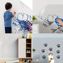 1 Roll Static Adsorption Wall Protection Film, Waterproof Wall Protection Film, Removable Anti Scratch Wall Static Protection Film, Suitable For Bedroom, Living Room, Home And Dormitory Decoration, High Temperature Resistance, Kitchen Accessories, Home Decor - Multicolor - View 4