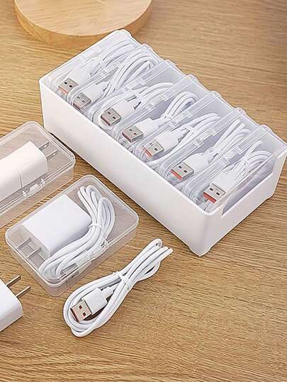1Set Cable Organizer Storage Box ,Desktop Cable Management Box With Switch, Power Cord Organizer For Office,Home,Desk Accessories Storage Stationery Supplies