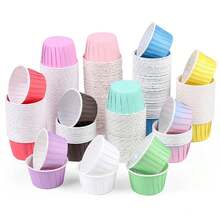 50 Uds. Taza para hornear con revestimiento para magdalenas estilo periódico de tamaño medio para de boda, papel para magdalenas y muffins de tulipán, envoltorio para pasteles a prueba de aceite QJRV - Plata media - Ver 1