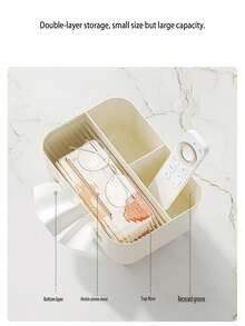 1pc Luxury Home Paper Towel Holder - High Quality Tissue Box Suitable For Living Room Coffee Table, Bathroom, Dining Room, And Bedroom - Multicolor - View 5