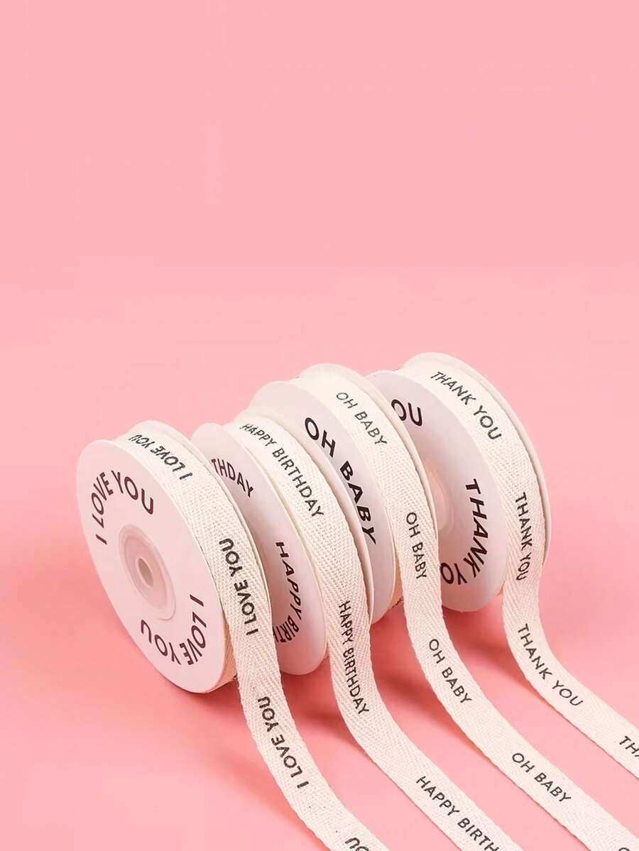 Ruban gros-grain élégant avec les textes "Merci", "Joyeux anniversaire" et "Occasion spéciale", convient pour l'emballage cadeau d'anniversaire, la décoration de gâteau, la décoration de fête et plus encore - Multicolore - Voir 1