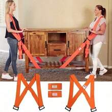 2pcs Furniture Moving Shoulder Strap, Forklift Lifting Sling, Wrist Strap - Orange - View 2