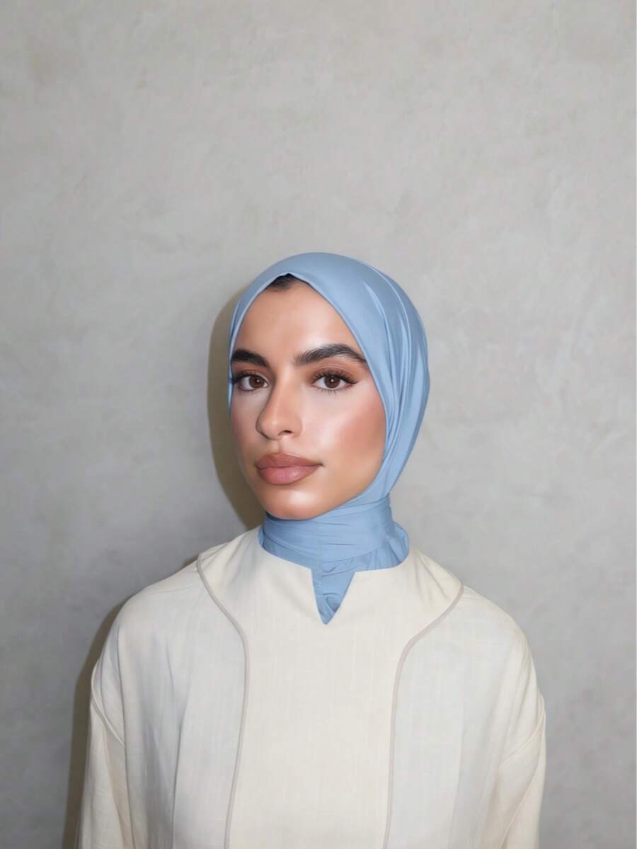 1 unidade de touca hijab instantânea elegante e casual, clássica, minimalista e estilosa, em tecido modal macio e respirável com aba longa, dupla função: hijab e turbante. Ideal para uso diário, festivais, encontros e cultos religiosos.