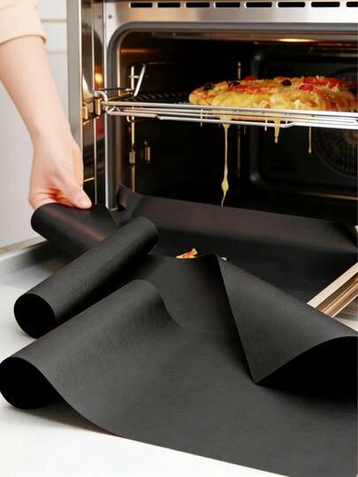3/2/1 Pcs Oven Liners, Easy To Clean Oven/Stovetop Bottom Protective Mats, Non-Stick Heat Resistant Baking Mats For Home And Outdoor Camping Grilling, Durable Thickened Oven Liners, Stove Protectors, Grill Mats, Anti-Spill Pads, Oven And Microwave Mats, Kitchen Supplies, Easy Clean Oven Protectors, Salvamanteles, Valentine's Day, New Year's Eve, DIY Desserts, Kitchen