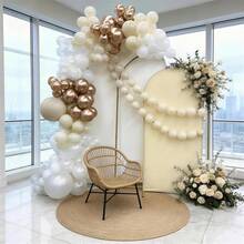 60 Stücke Champagner Gold & Weiß Luftballons, Metallic Gold, Creme Transparent Luftballons, Nude Beige Transparent Luftballons, Neutrale Geburtstags-, Boho-Hochzeits-Jahrestags-Verlobungs-Taufe Party Dekorationen - A-1 - Übersicht 3