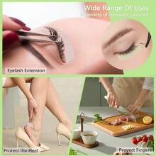 MyAoKuE-Up 13Pcs Cutting Tool And Eyelash Tape Set, Including Cutting Tool And 12 Rolls Of Eyelash Tapes (Pink, Purple, Blue, Green), Breathable False Eyelash Stickers, Invisible Facial Makeup Stickers, Instant Facial Makeup Practice Stickers, Facial Lifting Plastic Stickers. - Multicolor - View 4