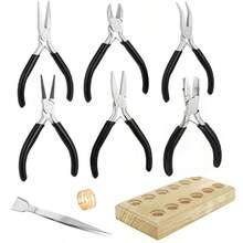 KLONKEE 12 Types Of Jewelry Pliers, Jewelry Making Tools, Jewelry Making Supplies Micro Jewelry Pliers, Jewelry Making Tool Kits, Micro Jewelry Pliers Sets, Pliers Sets With Storage Racks, Opening Ring Tools, Jewelry Making Supplies Pliers Sets - Multicolor - View 10