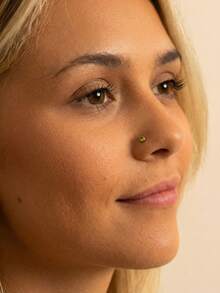 CIZME 1 Set Women's & Men's Transparent Nose Rings & Studs, Suitable For Work Wear, 20G CZ Transparent Bone L-Shaped Nose Studs, Nose Screws, Nose Rings & Studs For Women - Clear - View 2