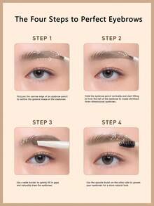 3CE 130mg/0.0046oz Deep Brown Eyebrow Pencil, Smooth Texture, Flat Tip Design For Easy Shaping And Filling, Natural Hair-Like Feel, Waterproof And Smudge-Proof, Built-In Spoolie Brush, Suitable For Beginners, Korean Eyebrow Makeup, K-Beauty - Deep Brown - View 8