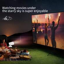TUOGTCI Proyector F300, Android 11 nativo, HD 720P, compatible con 4K, rotación de 180°, lente de enfoque ajustable, cine en casa portátil, adecuado para TV Stick, USB, smartphone, aplicable para visualización, juegos, presentaciones - Ver 9
