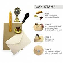 Feather Quill Calligraphy Set – Antique Dip Pen Writing Kit With 12 Zodiac Wax Seals, Ink, Nibs, Pen Stand, Envelopes & Paper – Vintage Gift For Beginners (White) - White - View 6