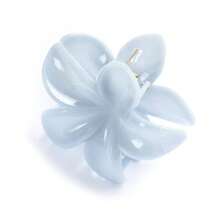 1pc New Candy-Colored Floral Design Hair Claw Clip, A Type Of Hair Claw, Available In Soft Pink, White, And Light Blue, Featuring 3D Floral Petals, Delicate And Sweet Style, Suitable For Half-Up, Bun Hairstyles, Ideal For Daily, Vacation Wear, Especially Suitable For Girls With Thick Hair - Blue - View 7