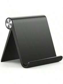 Foldable Desk Phone/Tablet Stand, Portable Adjustable Holder With Stable Base, Black/White, Secure Fixation, Minimalist Design, Durable Tablet Stand - View 4