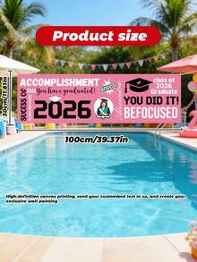 1pc Customize Photo Class Of 2026 Graduation Banner,Personalized "You Did It!" Graduation Season Banner,Graduation Party Decor 2026, Party Backdrop Large Banner For Class, Graduation Tapestry Backdrop, Class Of 2026 Photo Booth Backdrop,Graduation Season Gift For 2026 Graduate,Flags Custom,Graduation Party Supplies - Multicolor - View 12