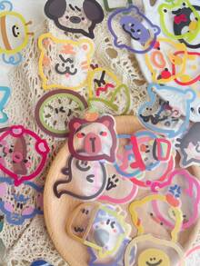 Set Stiker Kartun Warna-warni 50 Buah, Stiker Dekoratif untuk Notebook, Tablet, Scrapbook, Skateboard, Gitar, Helm, Gelas, Kotak Penyimpanan, Stiker DIY Tahan Air, Stiker Lucu, Perlengkapan Scrapbook Kindle, Stiker Laptop, Scrapbooking - MultiWarna - View 9