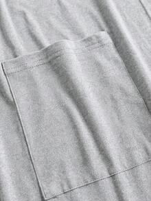 EARO Plus Size Women Casual Solid Color Loose Long Cardigan Jacket With Pockets, Minimalist Comfortable Daily Wear, Spring/Autumn, Unique Design, Flattering Fit - Gray - View 6